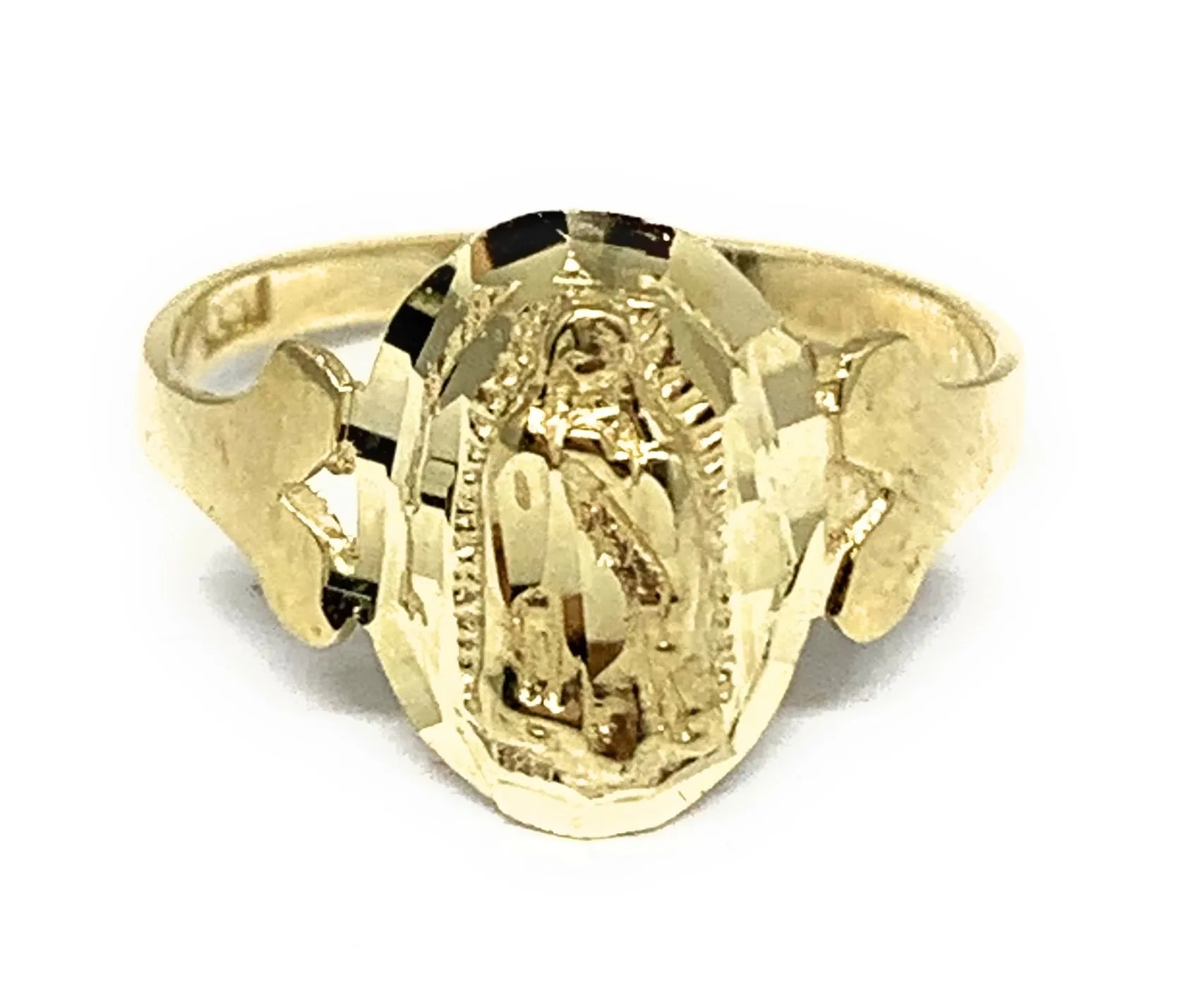 10k Solid Gold Yellow Classic Virgin Mary Rings