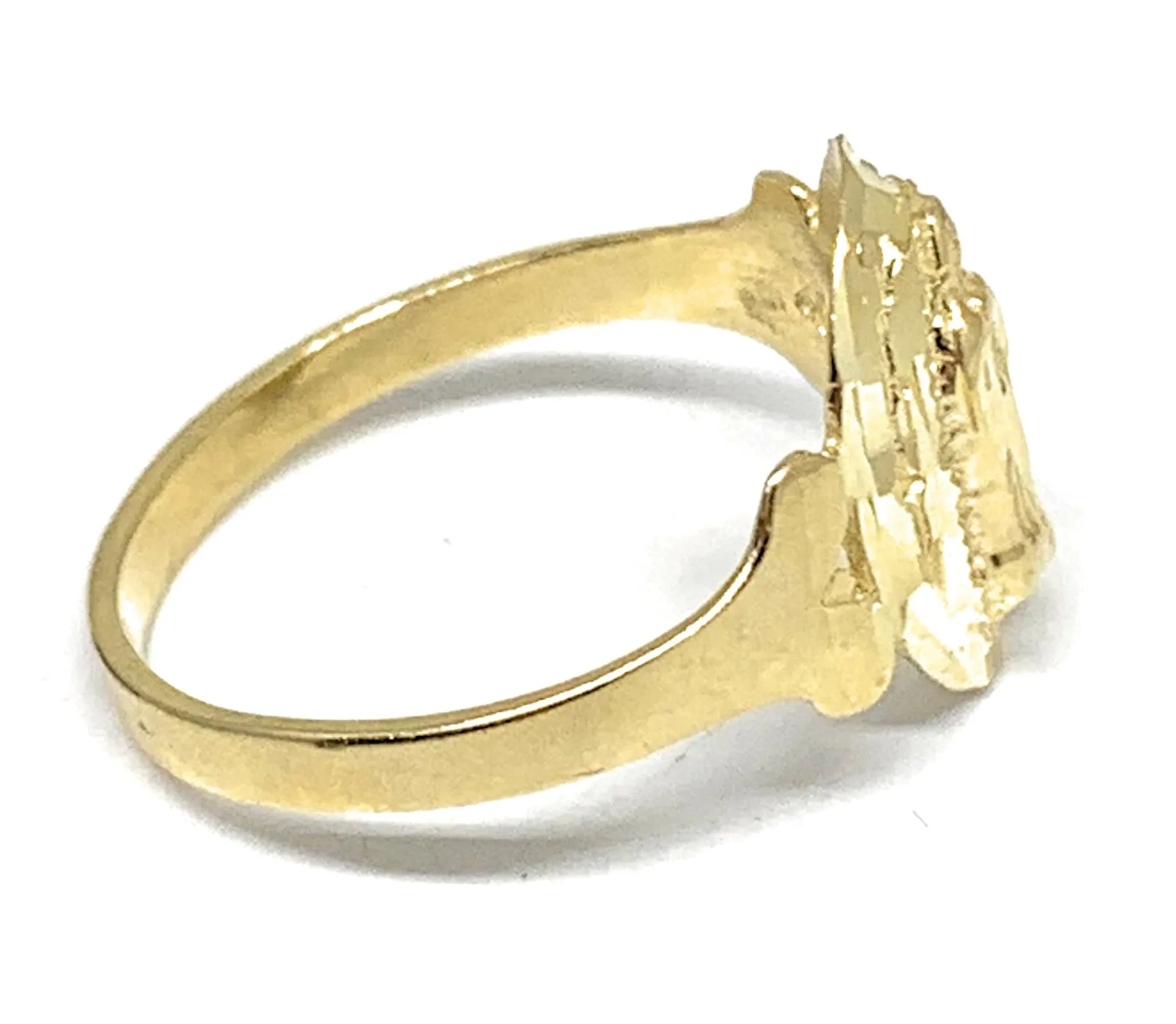 10k Solid Gold Yellow Classic Virgin Mary Rings