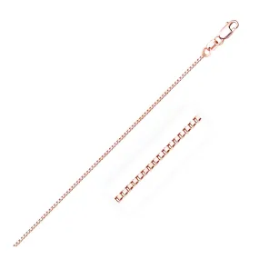 0.8mm 14k Rose Gold Classic Box Chain - rx57396-17