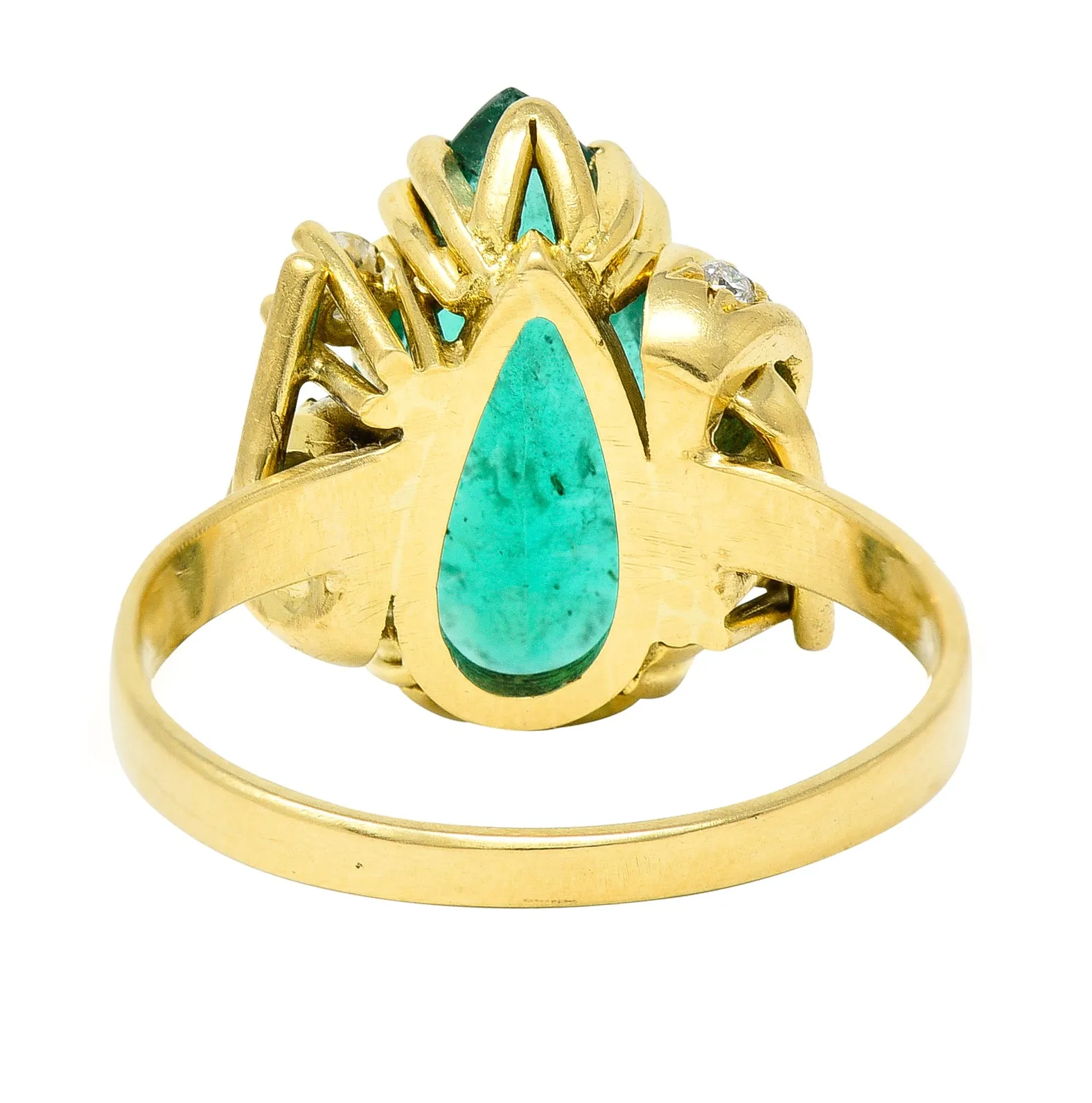 Vintage Brazilian Emerald Diamond Ring - 3.06 CTW, 18K Yellow Gold (GIA Certified)