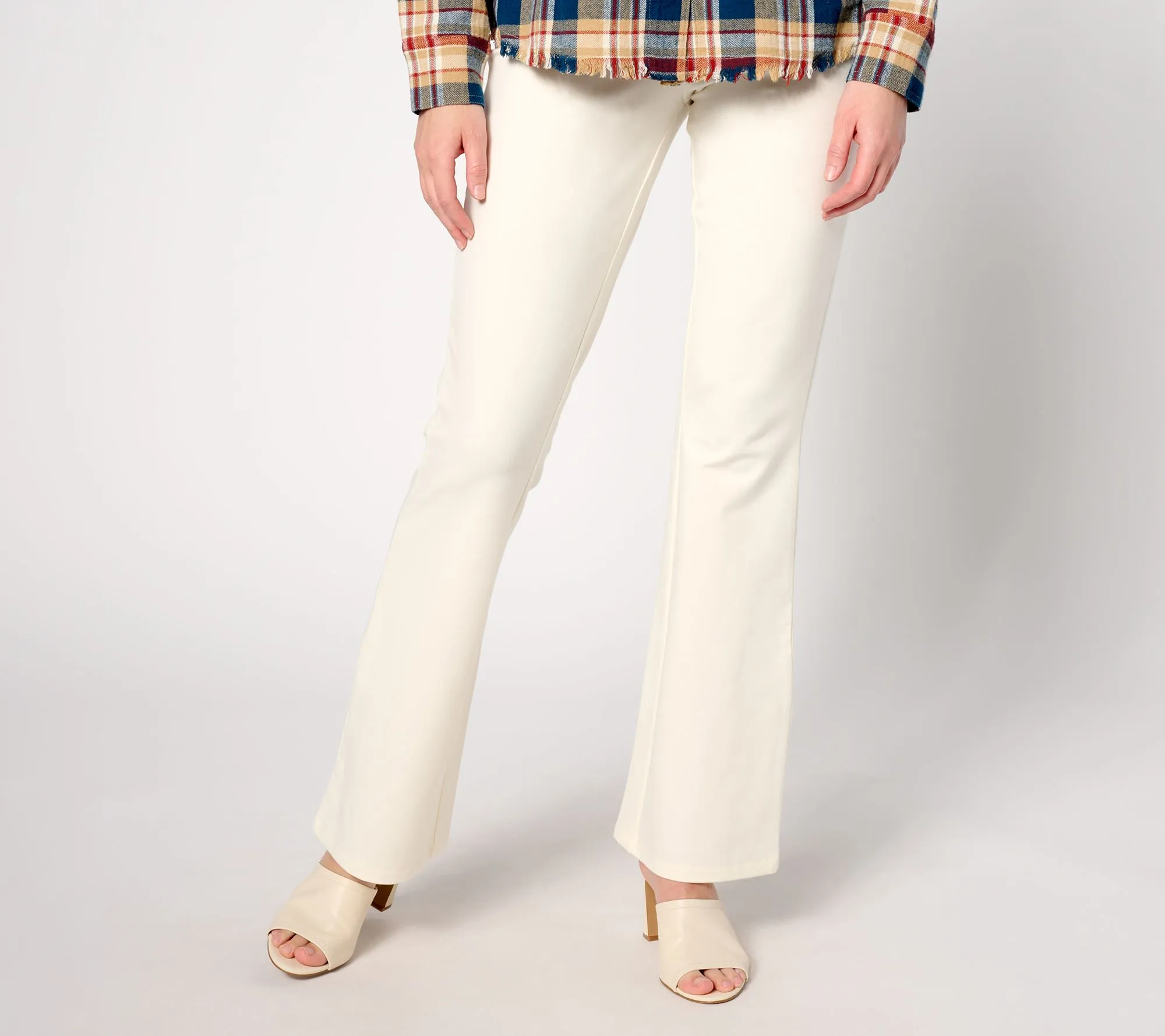 Petite Pull On Slim Bootcut Pants by 'As Is' Women with Control