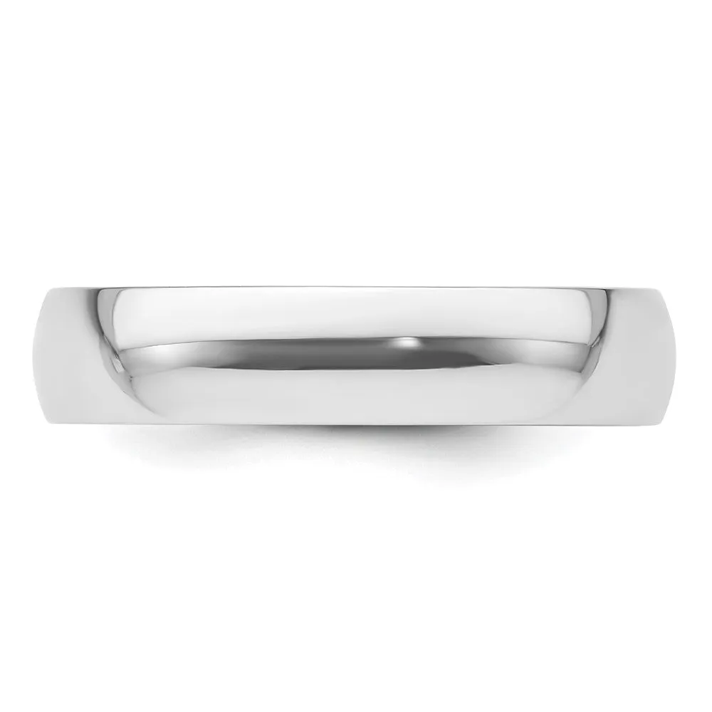 Platinum Comfort Fit Band Light Weight Polished Domed from 3mm to 8mm