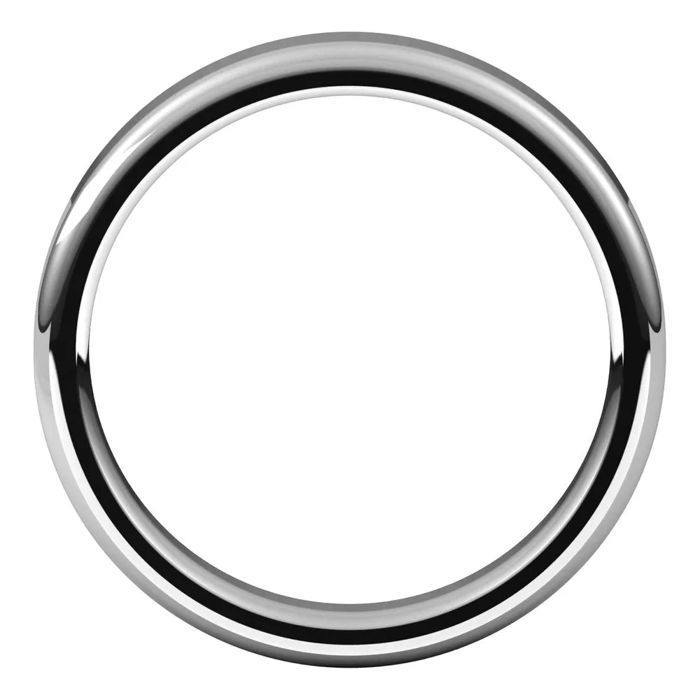 4mm 14K White Gold Polished Comfort Fit Flat Band Ring