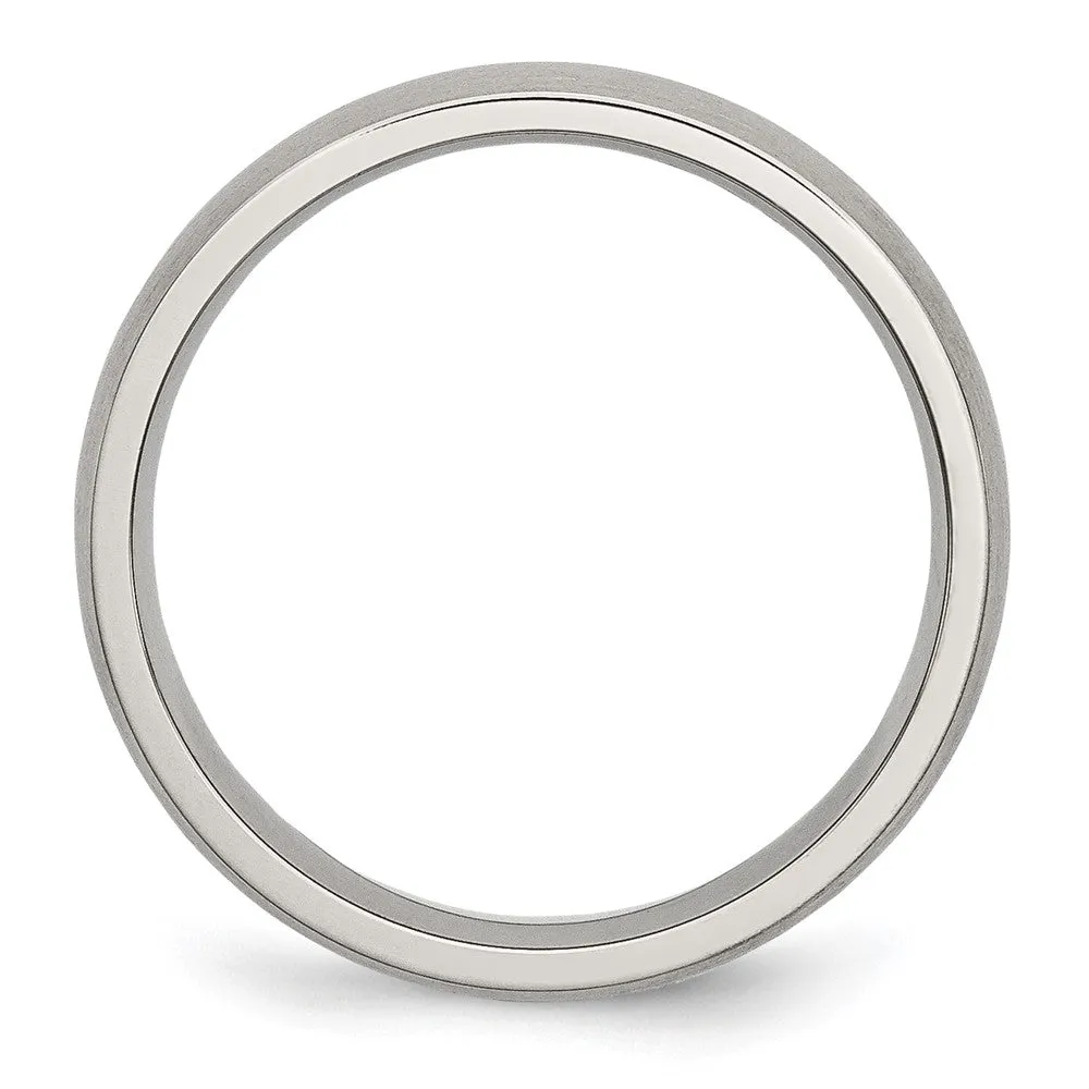 5mm Brushed Stainless Steel Domed Comfort Fit Band