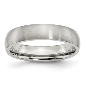 5mm Brushed Stainless Steel Domed Comfort Fit Band