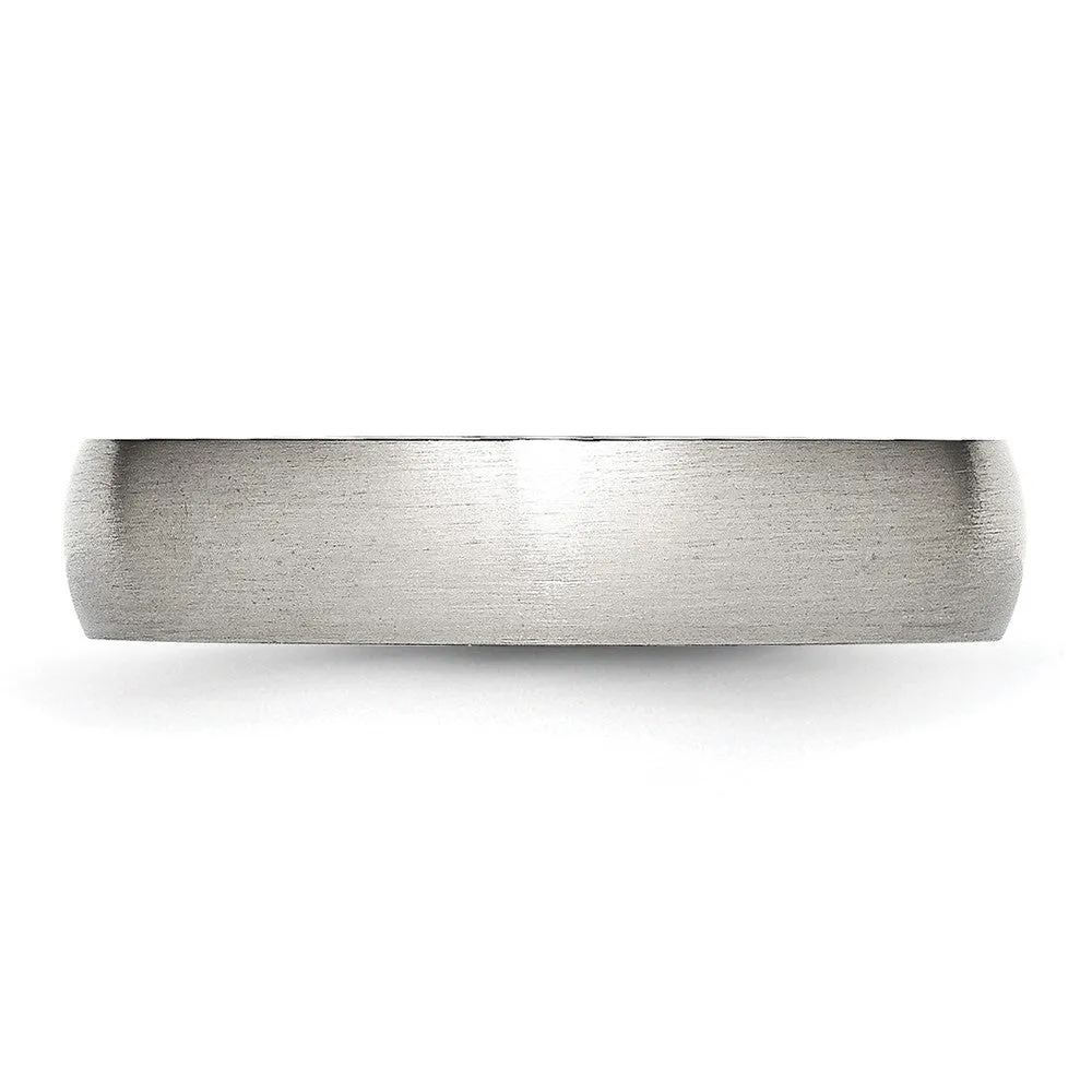 5mm Brushed Stainless Steel Domed Comfort Fit Band