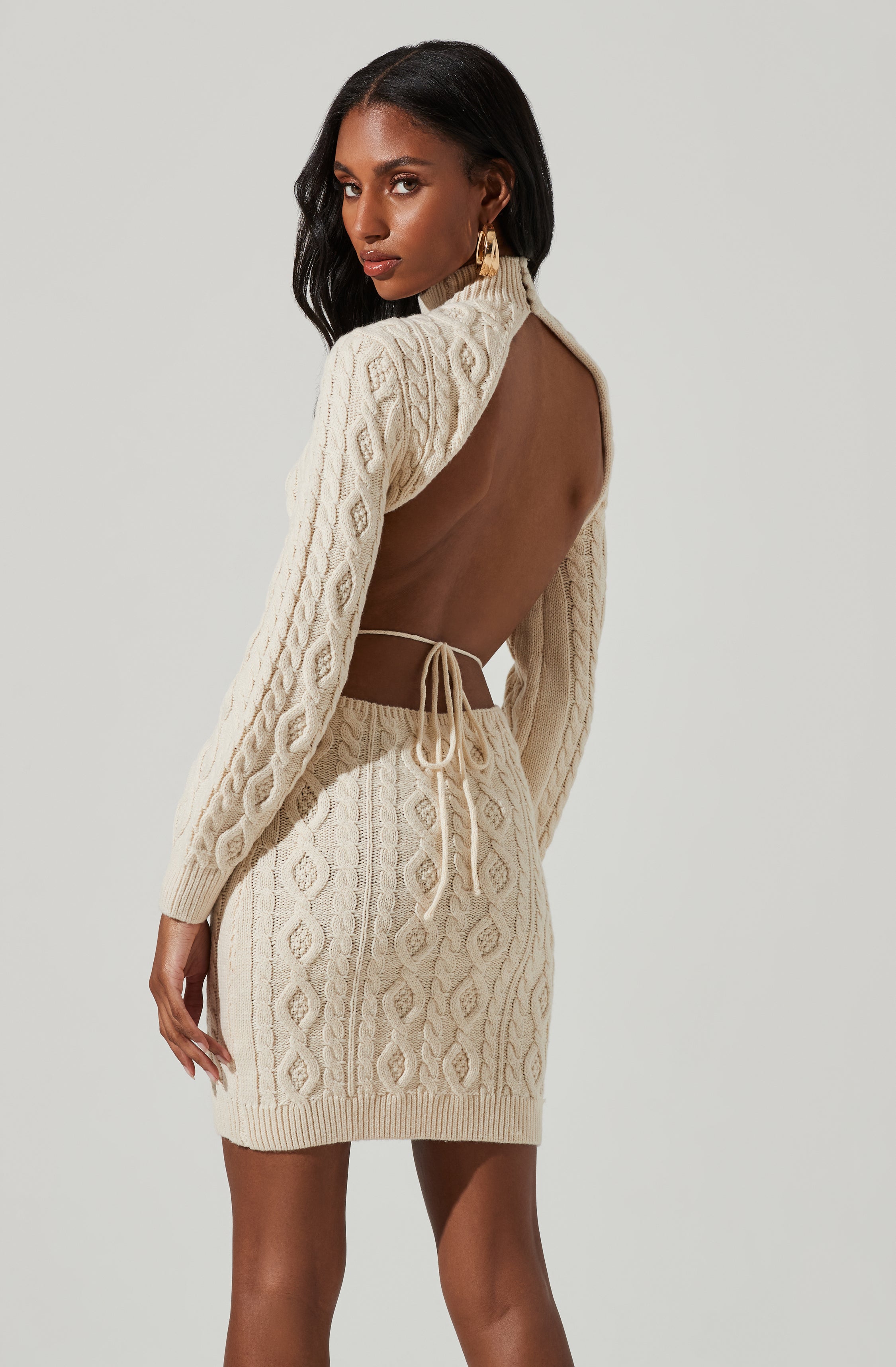 Abby Cable Knit Sweater Dress