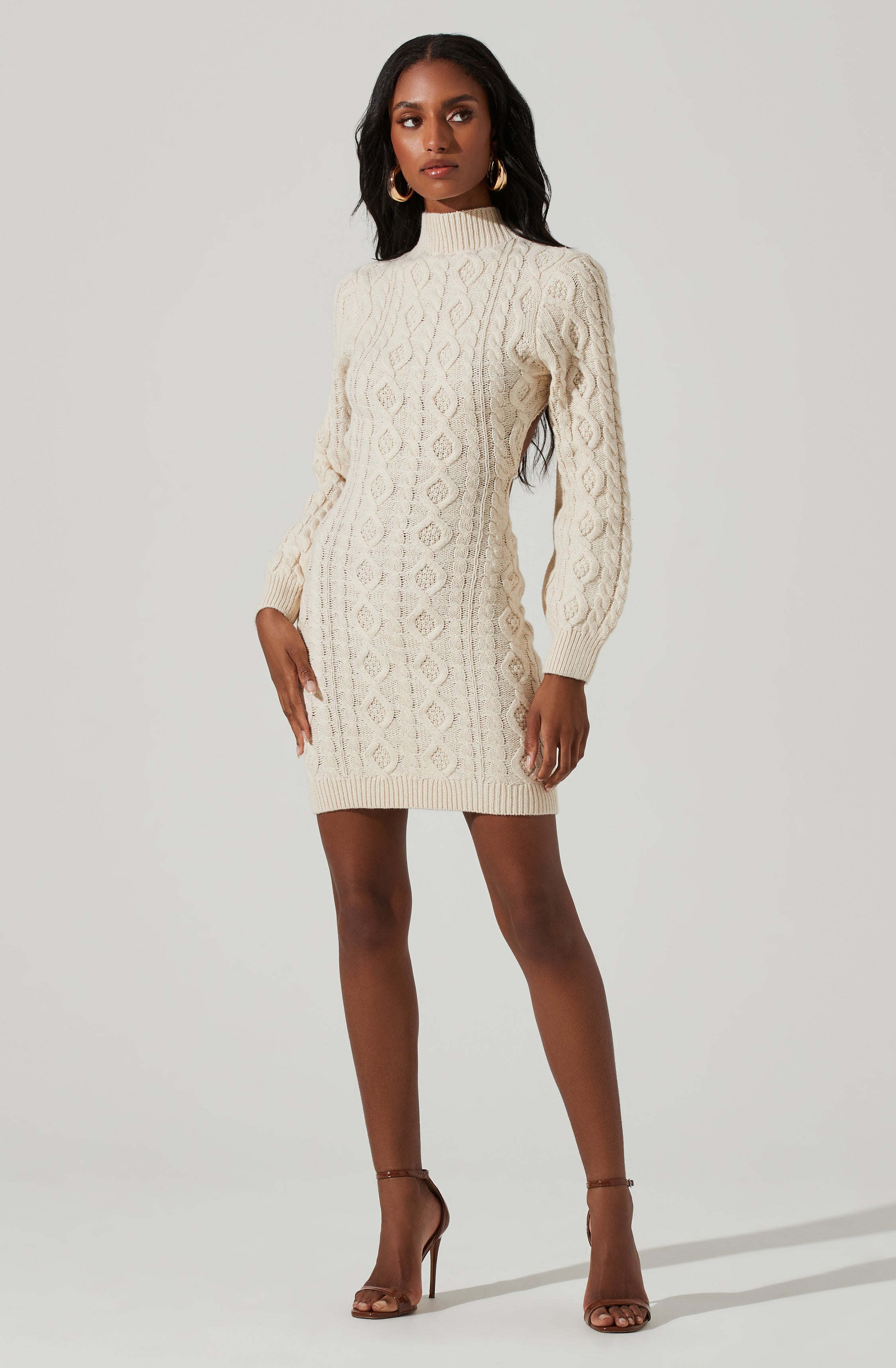 Abby Cable Knit Sweater Dress