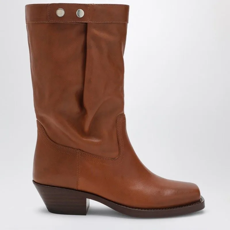 Ademe Havana Leather Biker Boots