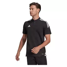 adidas Condivo 22 Men's Football Polo Shirt - Black Sports Teamwear Top