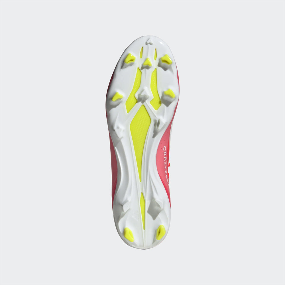 Adidas Crazyfast League FG Football Boots - Solar Red/White/Yellow