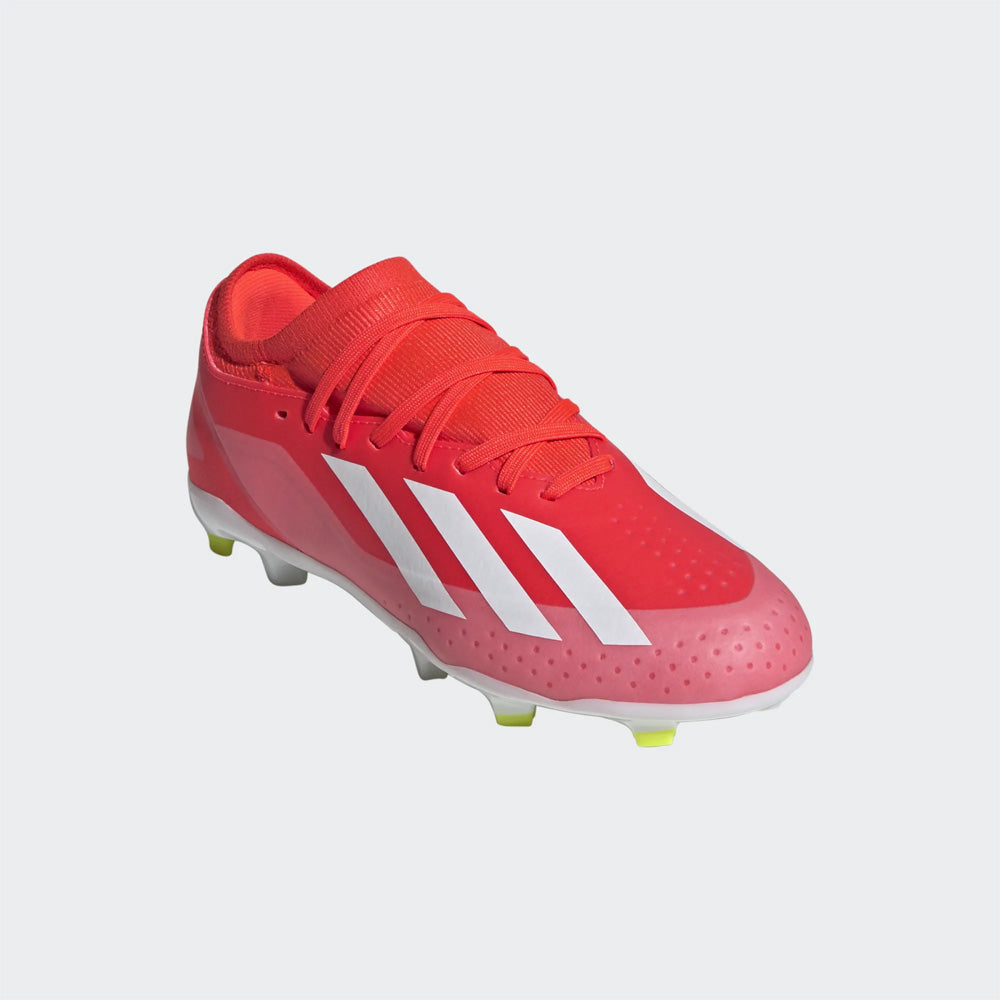 Adidas Crazyfast League FG Jnr Football Boots - Solar Red/White/Yellow