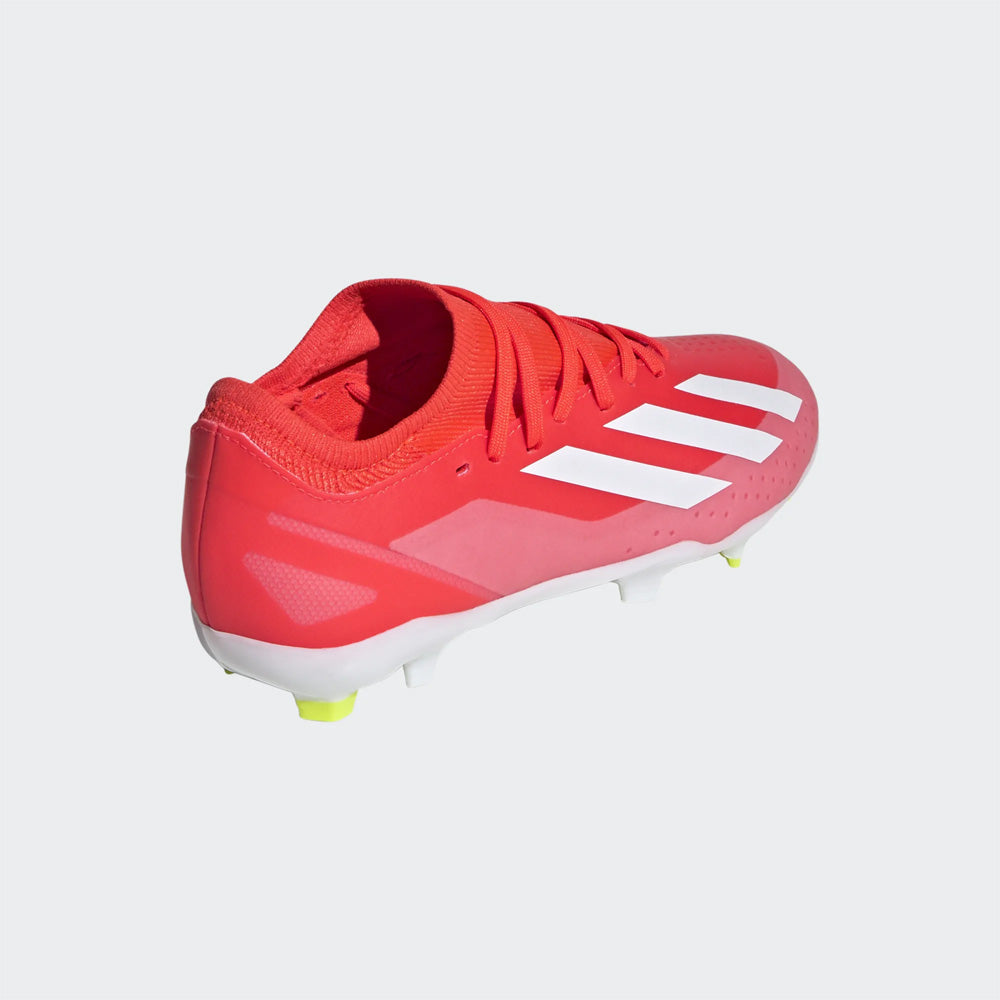 Adidas Crazyfast League FG Jnr Football Boots - Solar Red/White/Yellow