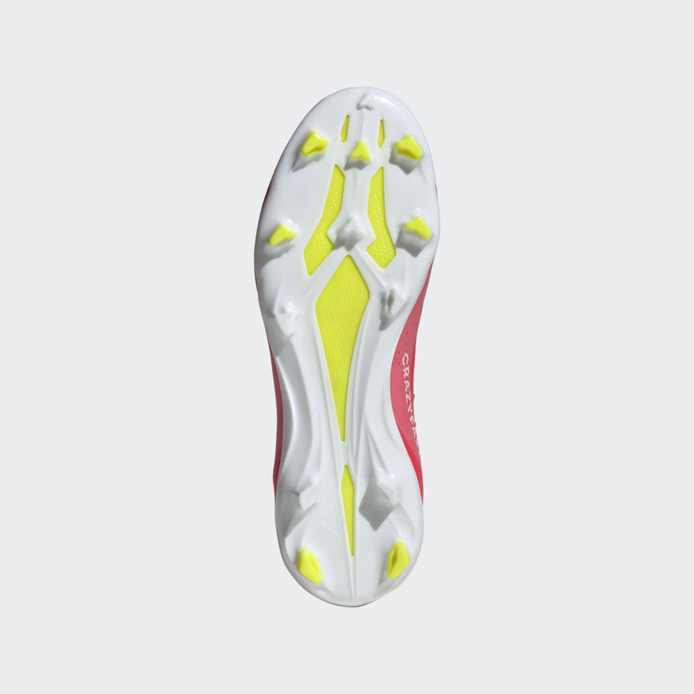 Adidas Crazyfast League FG Jnr Football Boots - Solar Red/White/Yellow