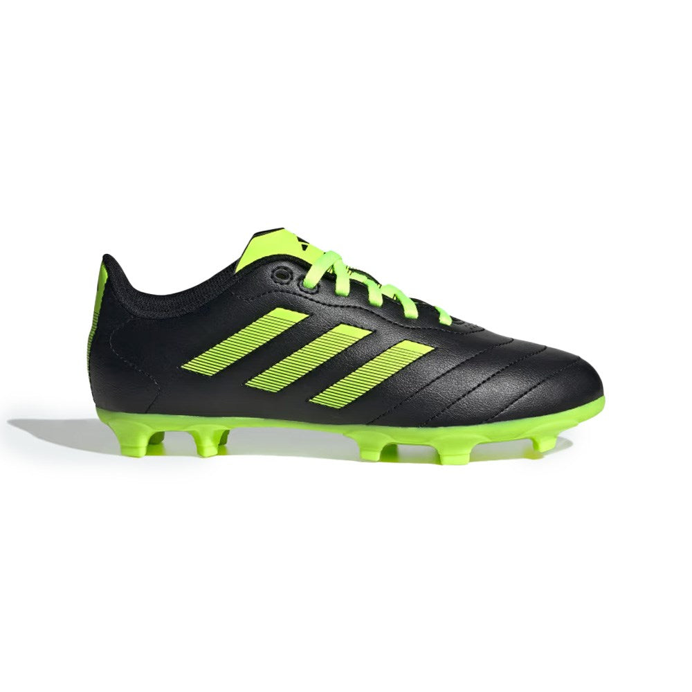 Adidas Goletto 8 Junior FG Football Boots - Black/Lucid Lemon.