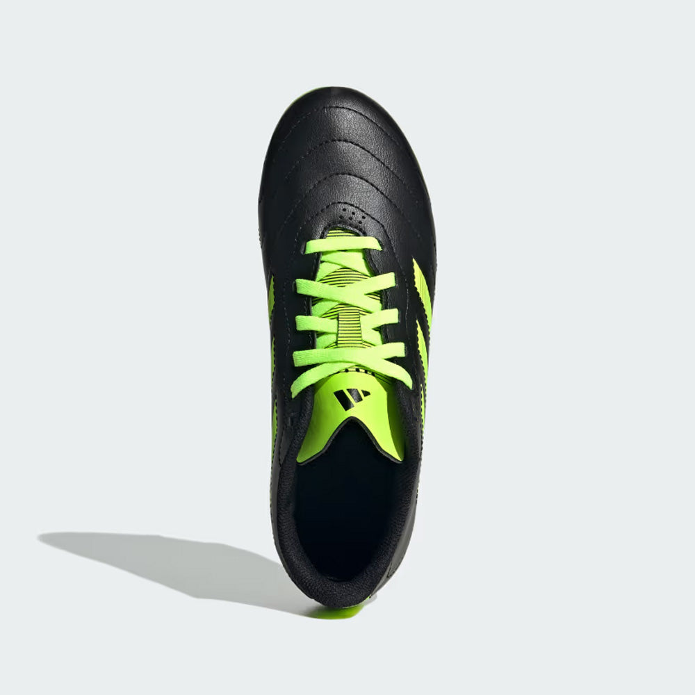 Adidas Goletto 8 Junior FG Football Boots - Black/Lucid Lemon.