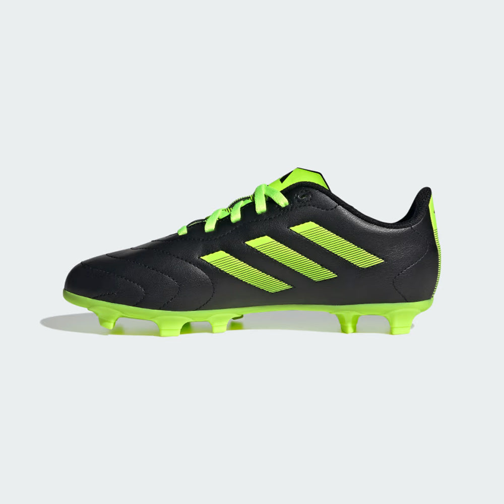 Adidas Goletto 8 Junior FG Football Boots - Black/Lucid Lemon.