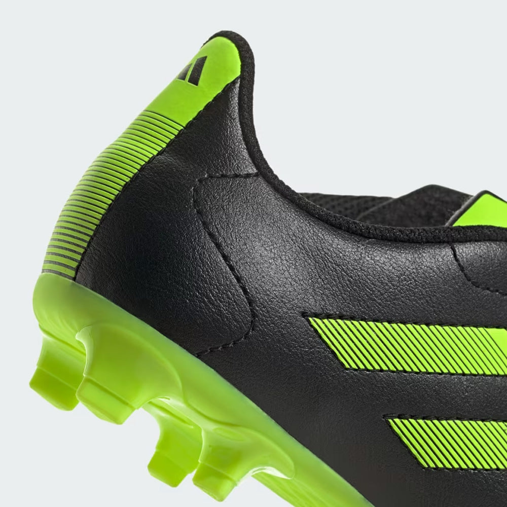 Adidas Goletto 8 Junior FG Football Boots - Black/Lucid Lemon.