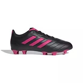 Adidas Goletto VIII Junior Firm Ground Football Boots, Black/Team Shock Pink