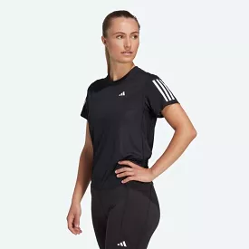 adidas Own The Run Women's Running T-Shirt - Black, Breathable, Top, Aeroready