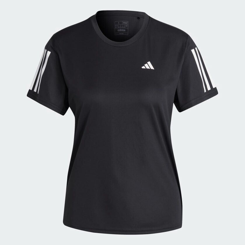 adidas Own The Run Women's Running T-Shirt - Black, Breathable, Top, Aeroready