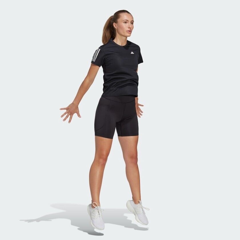 adidas Own The Run Women's Running T-Shirt - Black, Breathable, Top, Aeroready