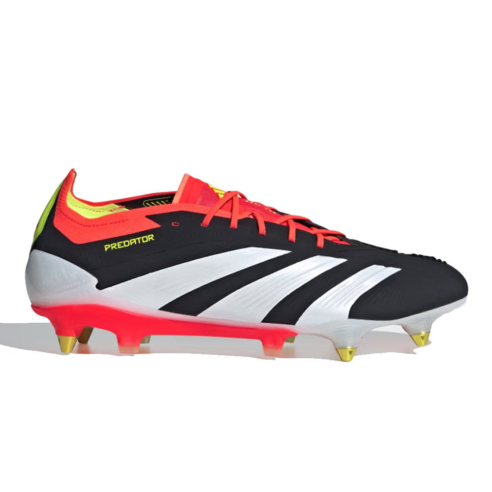 Adidas Predator Elite SG Football Boots - Black White Solar Red.