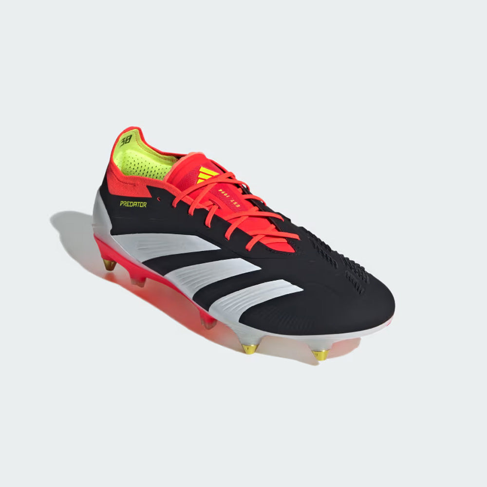 Adidas Predator Elite SG Football Boots - Black White Solar Red.