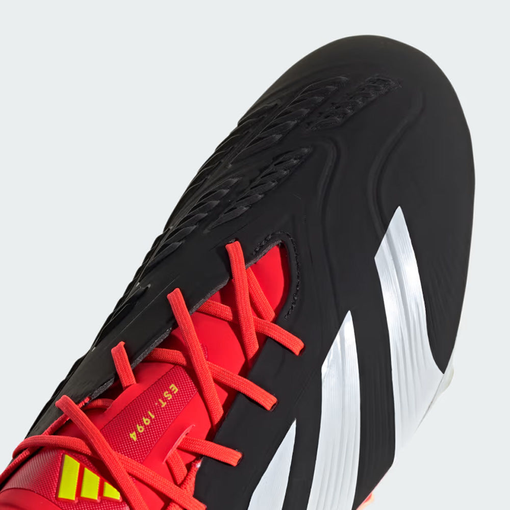 Adidas Predator Elite SG Football Boots - Black White Solar Red.