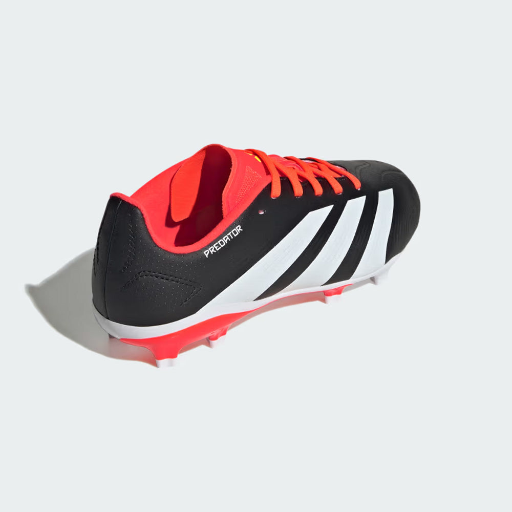 Adidas Predator League 24 FG Junior Football Boots, Black/White/Solar Red