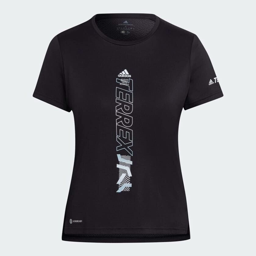 adidas Terrex Agravic Women's Trail Running T-Shirt Black Breathable Reflective