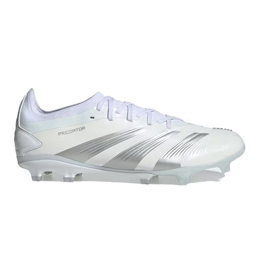 Adidas White Metallic Silver/White Predator Pro 24 FG Football Boots