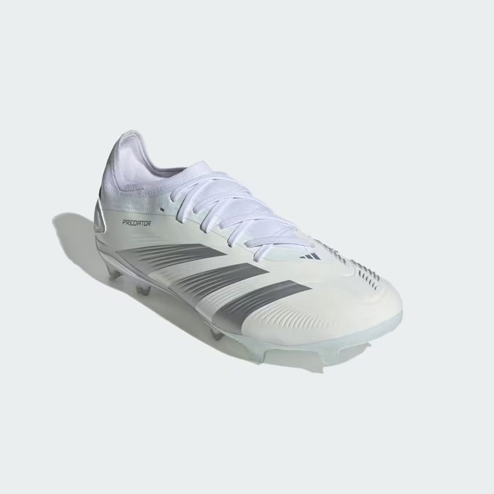 Adidas White Metallic Silver/White Predator Pro 24 FG Football Boots