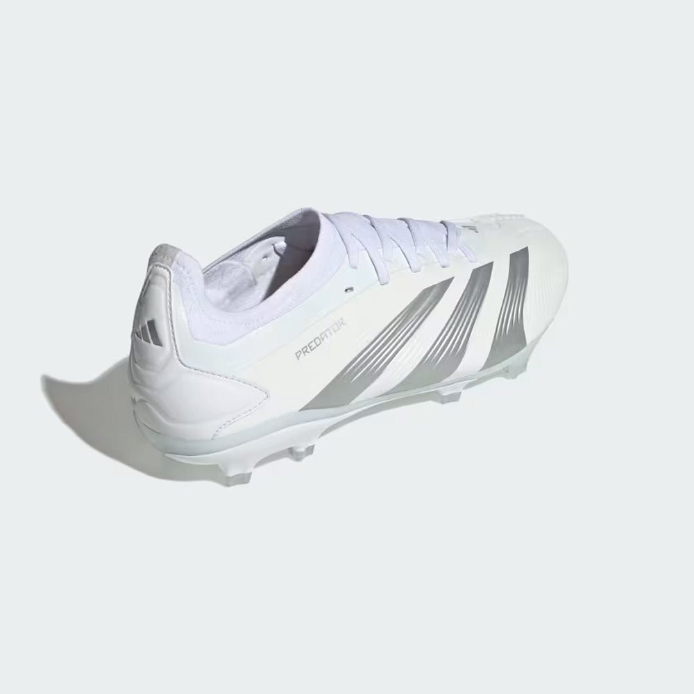 Adidas White Metallic Silver/White Predator Pro 24 FG Football Boots