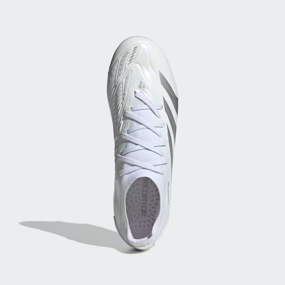 Adidas White Metallic Silver/White Predator Pro 24 FG Football Boots