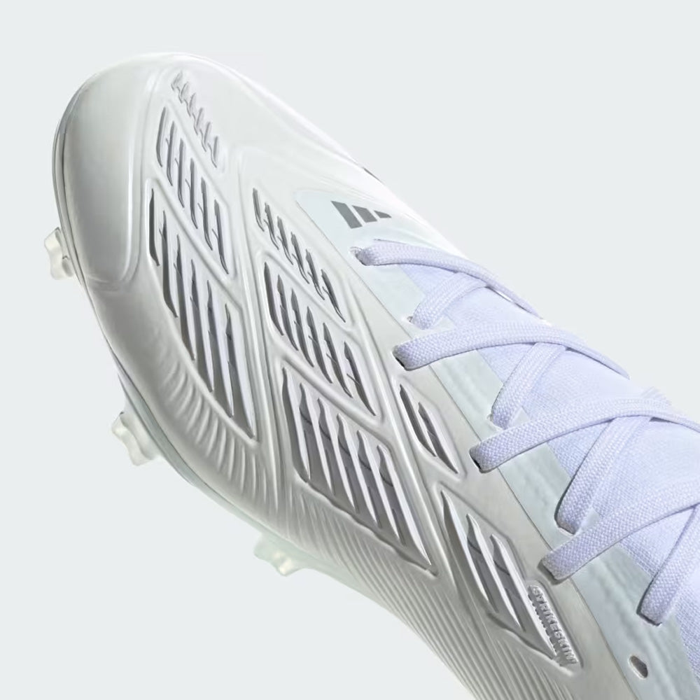 Adidas White Metallic Silver/White Predator Pro 24 FG Football Boots