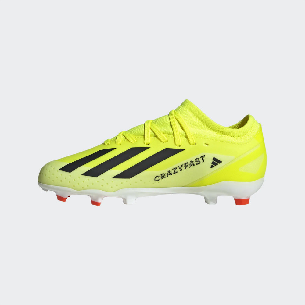 Adidas X Crazyfast League FG Junior Football Boots - Team Solar Yellow/Black/Solar Red