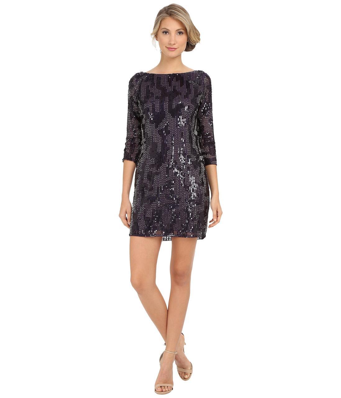 Adrianna Papell - Sparkly Quarter Sleeve Dress