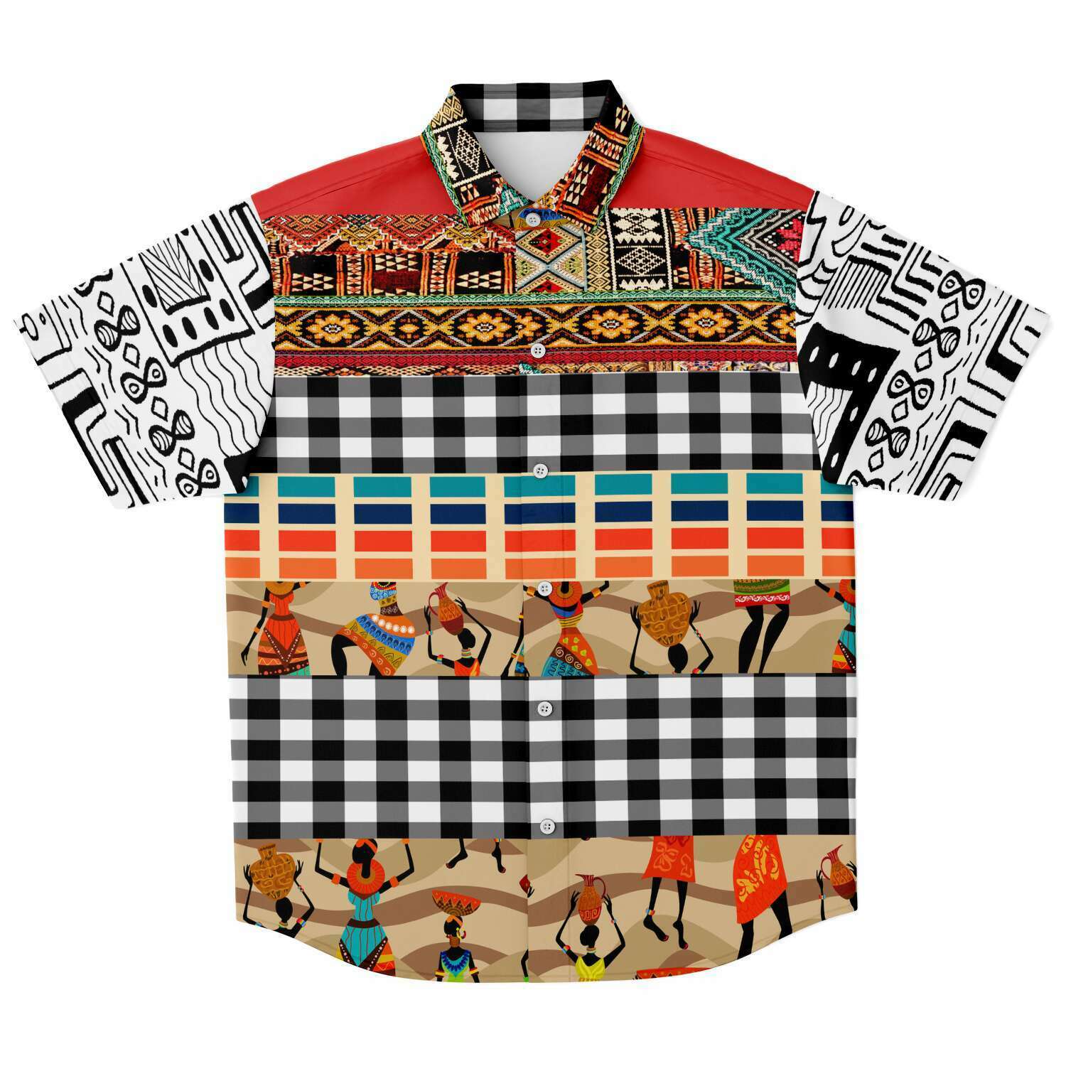 African Print Button Down Shirt