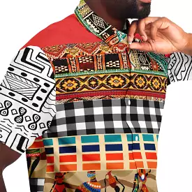 African Print Button Down Shirt