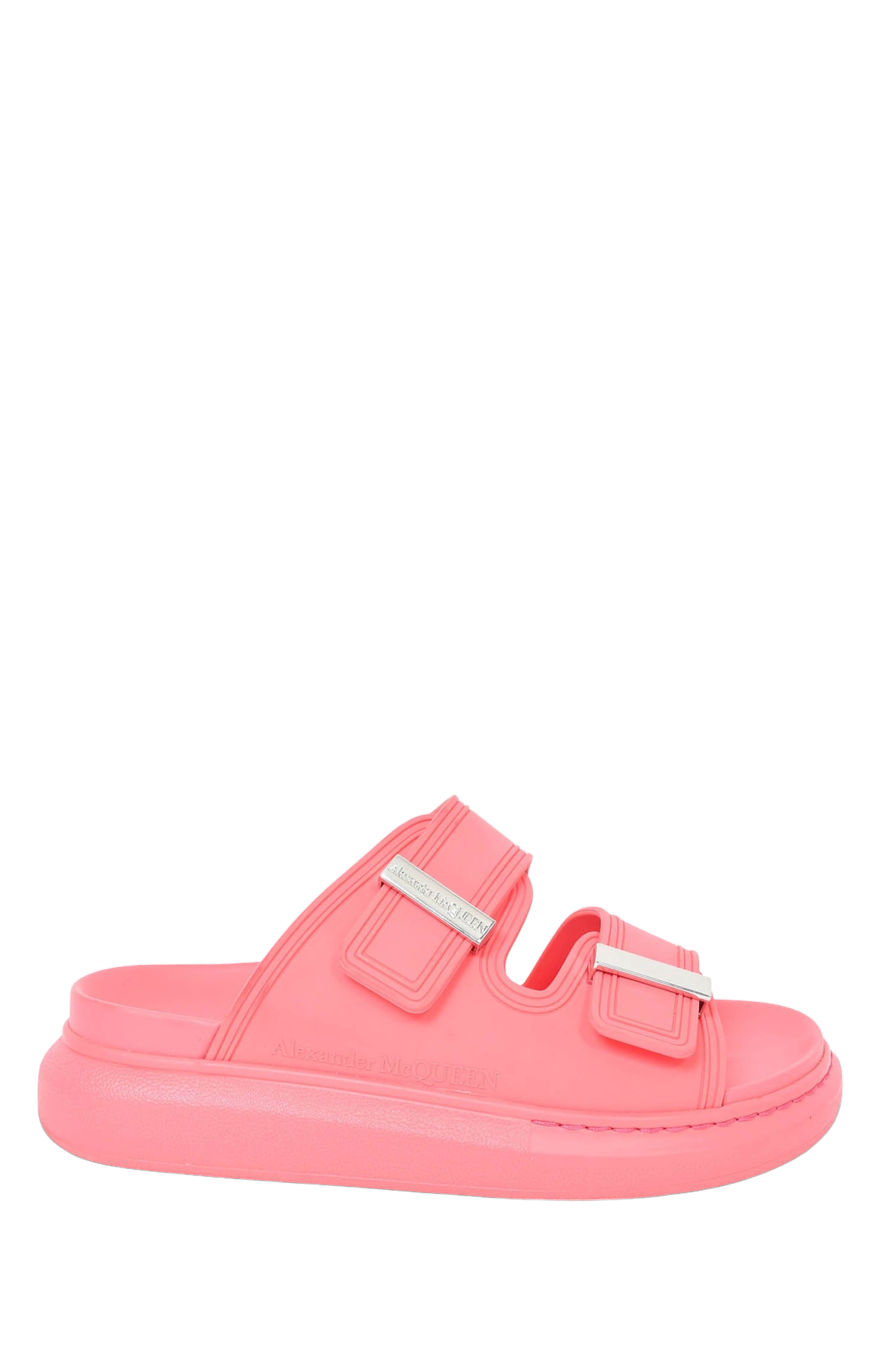 Alexander McQueen Pink Rubber Sandals 38 SHW