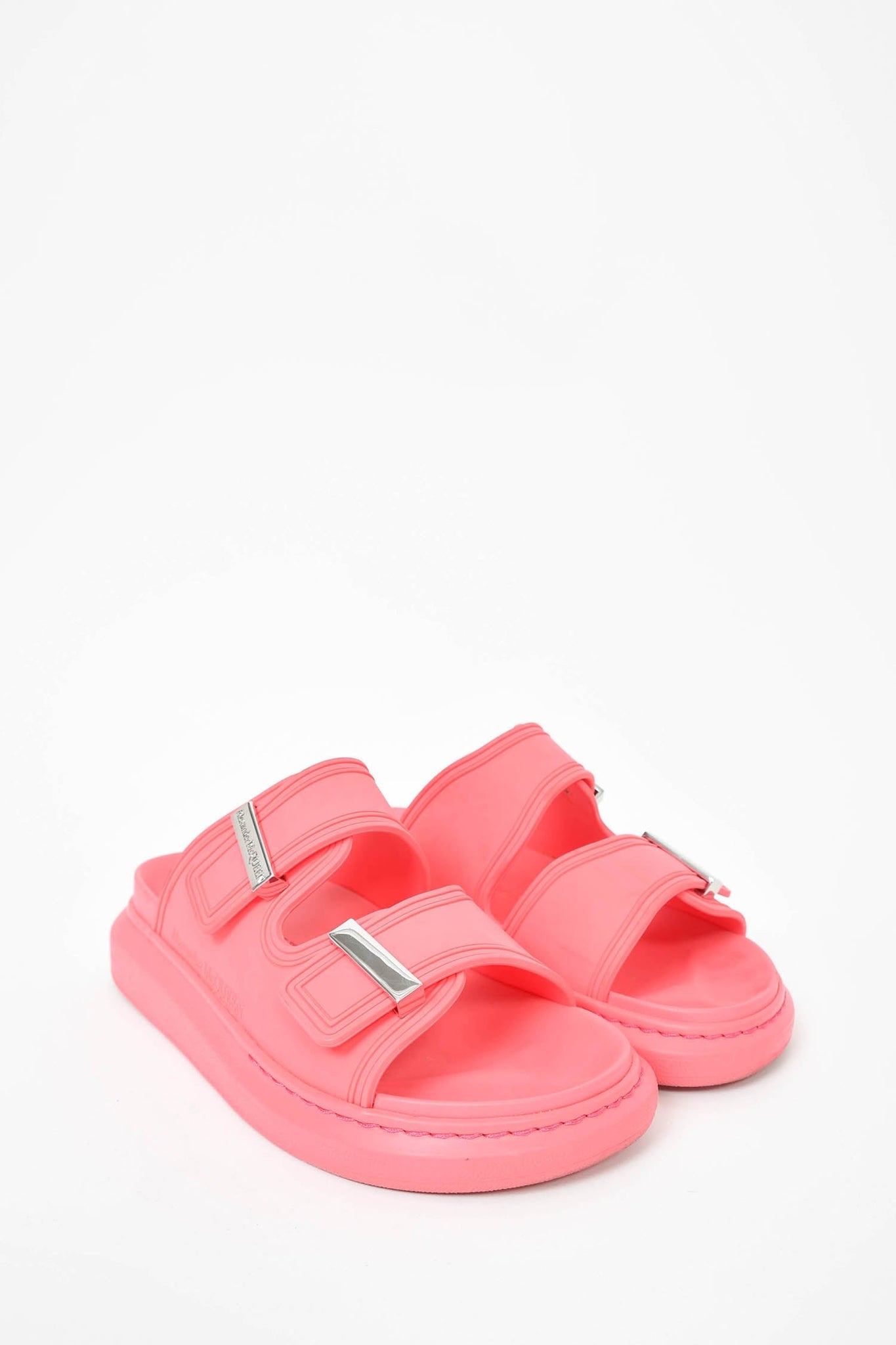 Alexander McQueen Pink Rubber Sandals 38 SHW