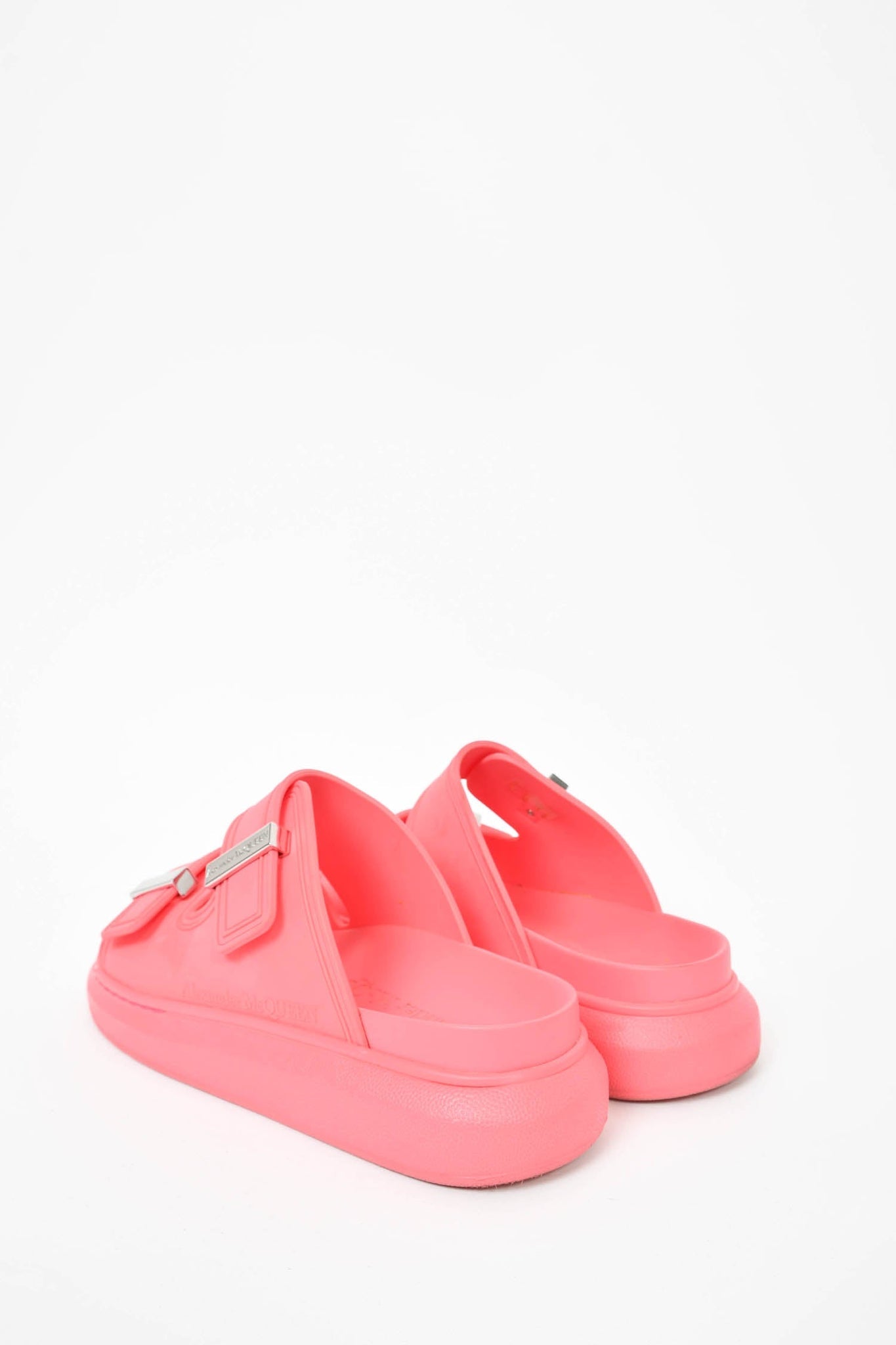 Alexander McQueen Pink Rubber Sandals 38 SHW