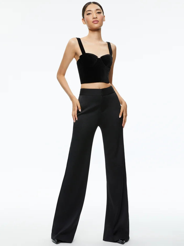 Alice + Olivia Jeanna Bustier Top Black