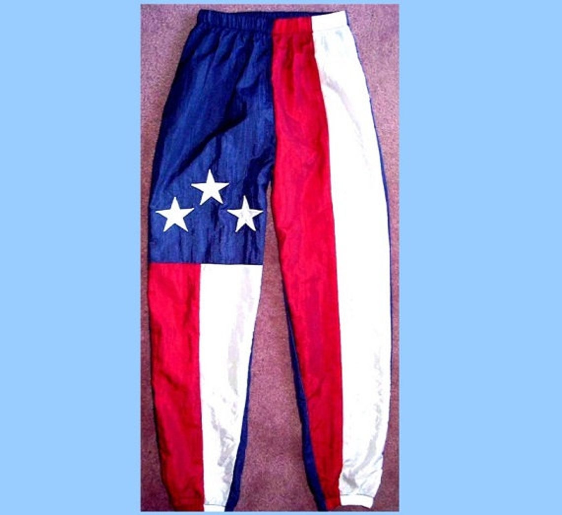 American Flag Adult Wind Pants - Stately USA Flag Windsport Pants