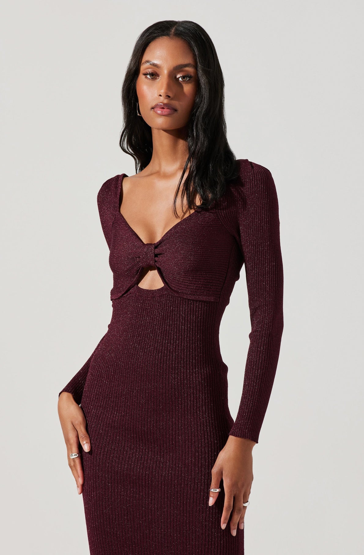 Anastasia Cutout Midi Sweater Dress