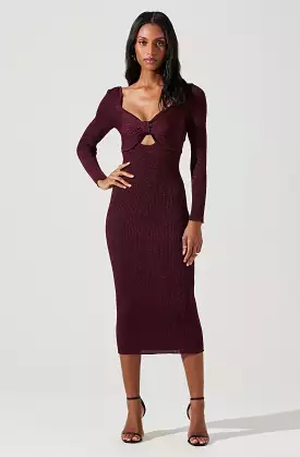 Anastasia Cutout Midi Sweater Dress