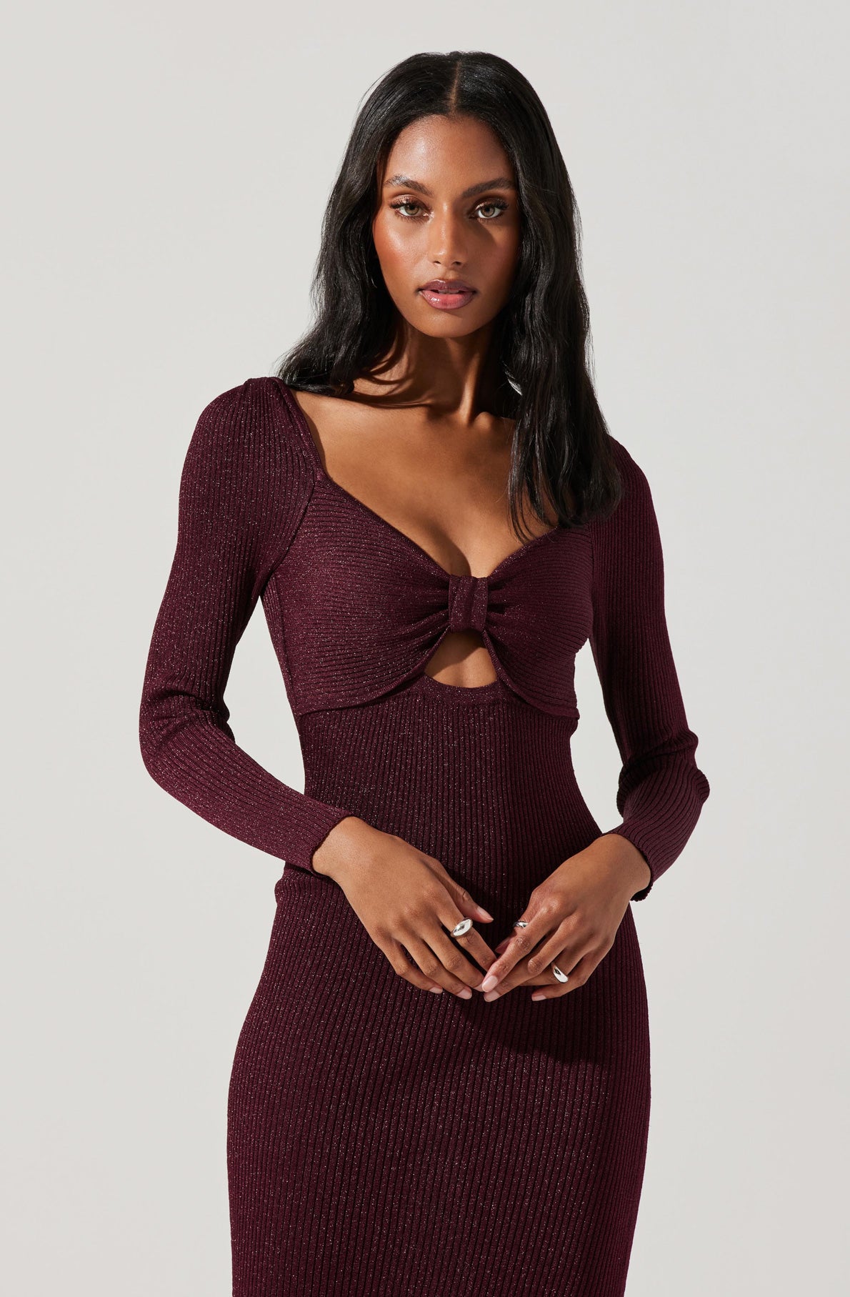 Anastasia Cutout Midi Sweater Dress