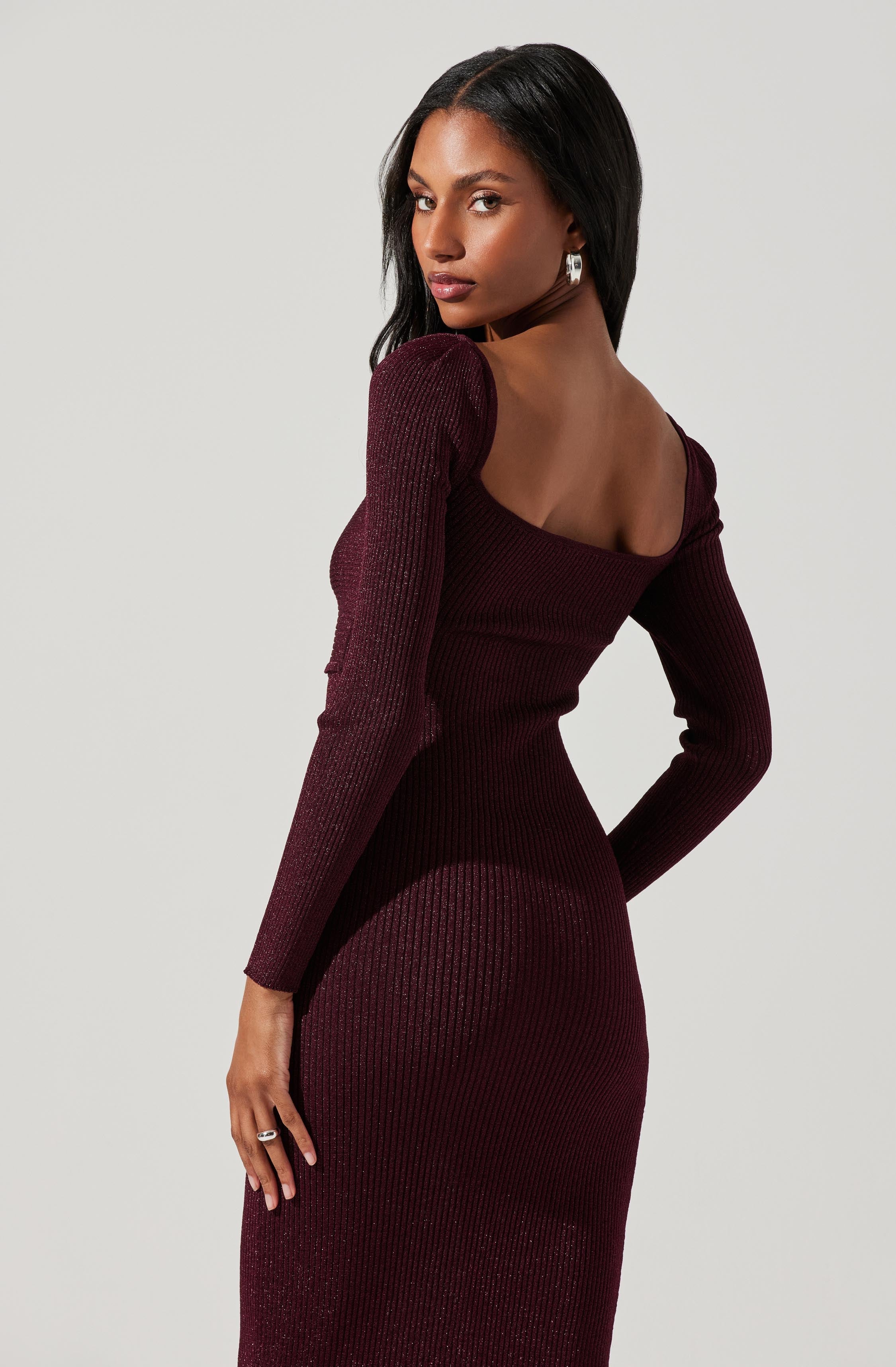 Anastasia Cutout Midi Sweater Dress