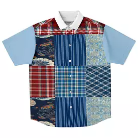 Andromeda Blue Patchwork Shirt